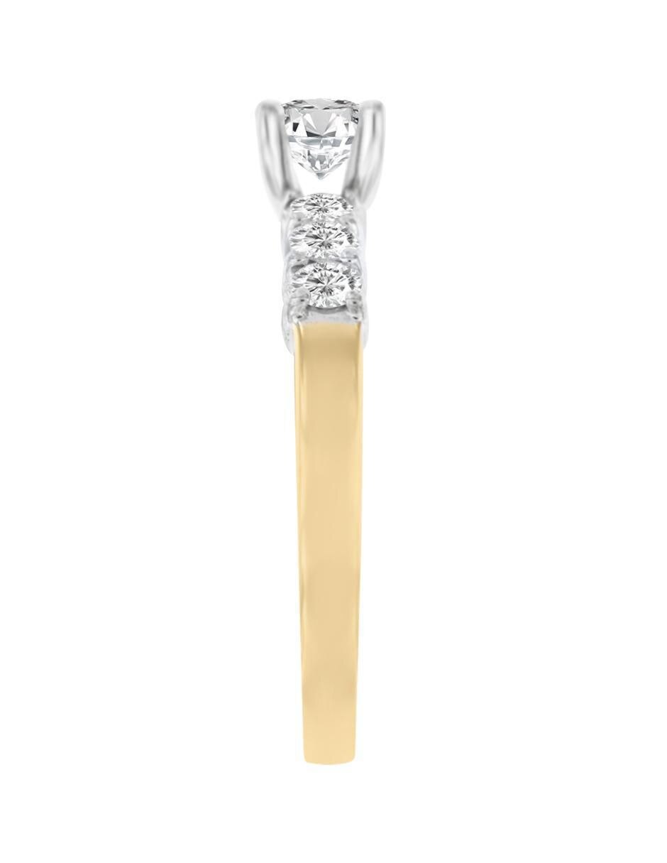 Solitario "de" oro 14 k klamore diamante