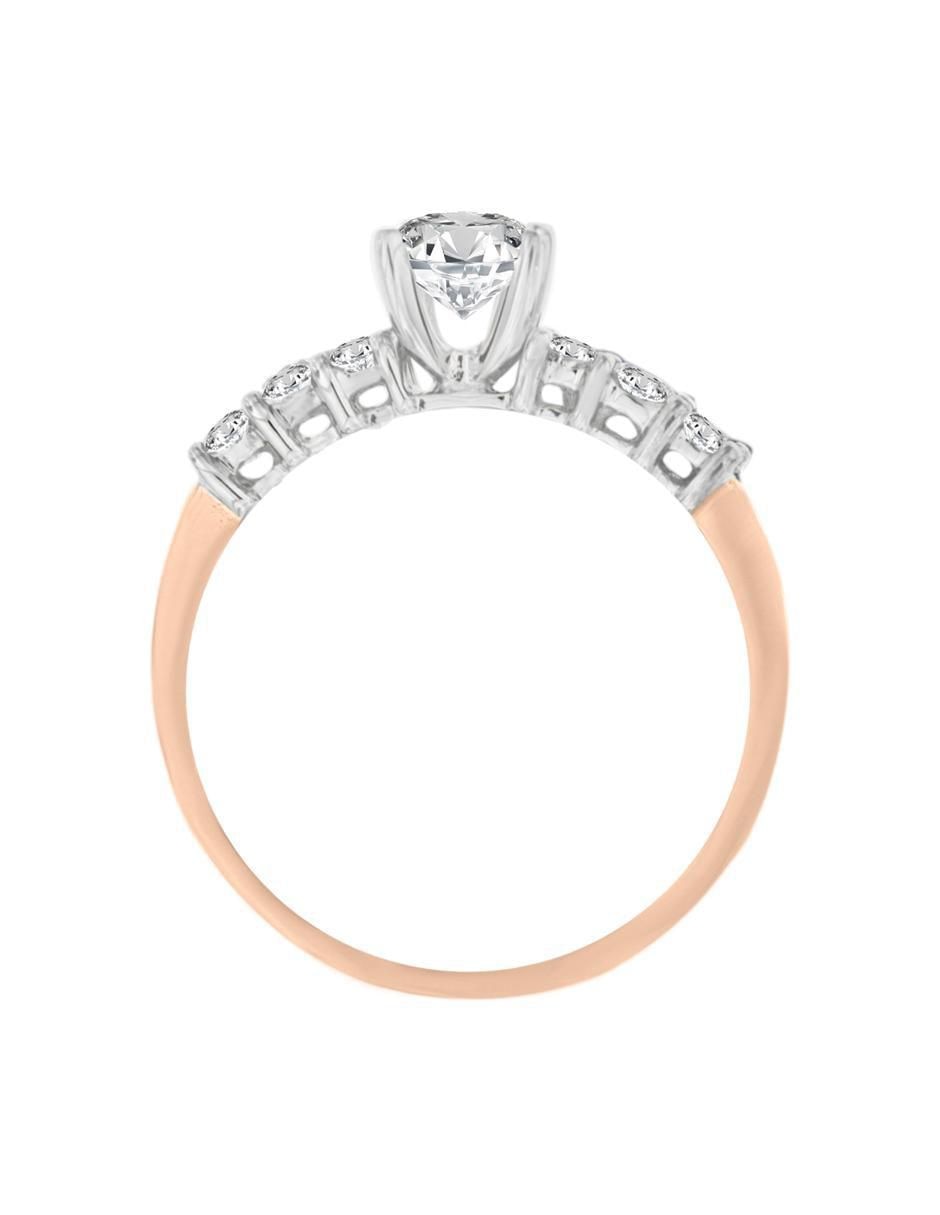 Solitario de oro 14 k Clio diamante 2