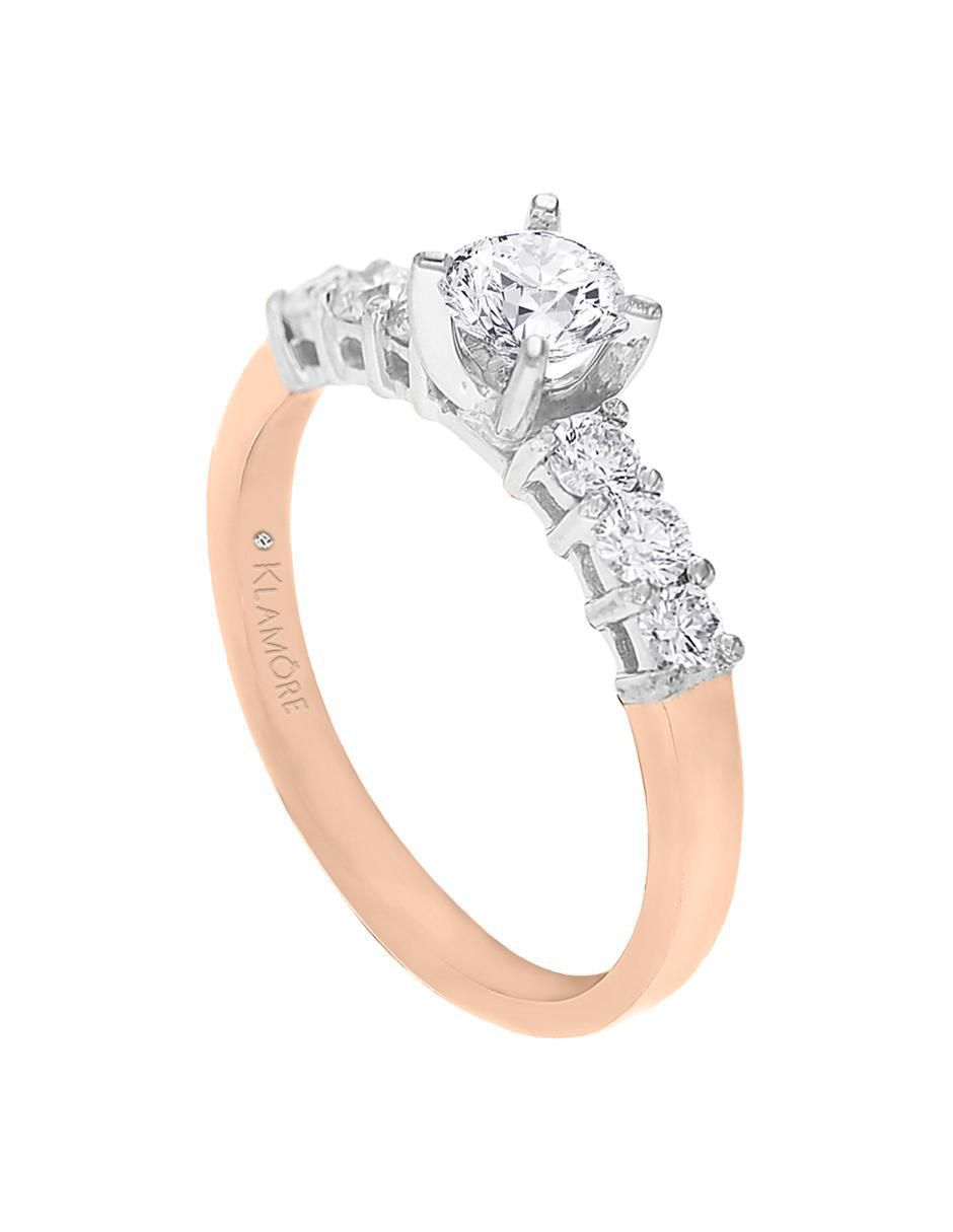 Solitario de oro 14 k Clio diamante 3