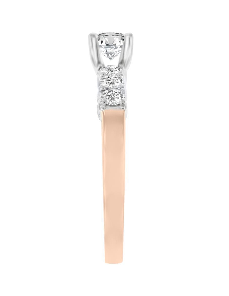 Solitario de oro 14 k Clio diamante 5