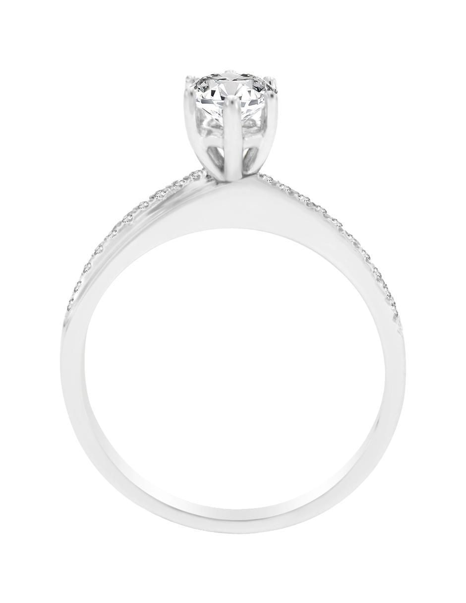Solitario de oro 14 k Lina diamante 2