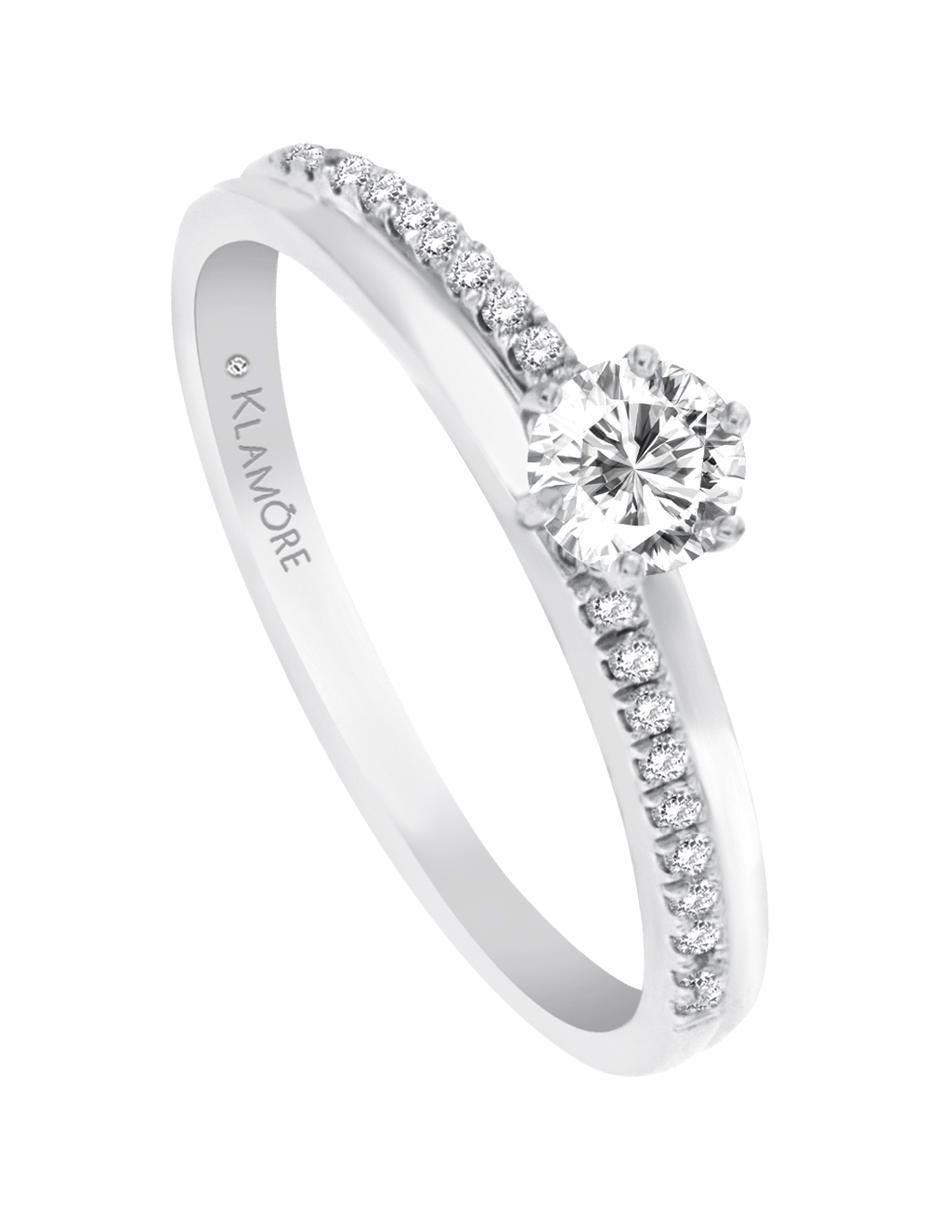 Solitario de oro 14 k Lina diamante 3