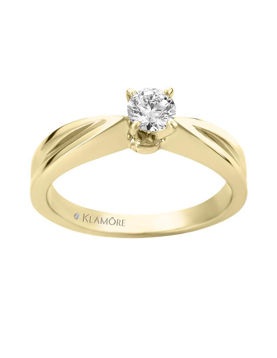 Solitario de oro 14 k Klamore diamante Liverpool