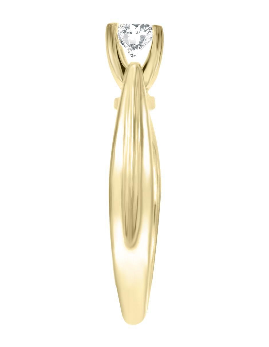 Solitario "de" oro 14 k klamore diamante