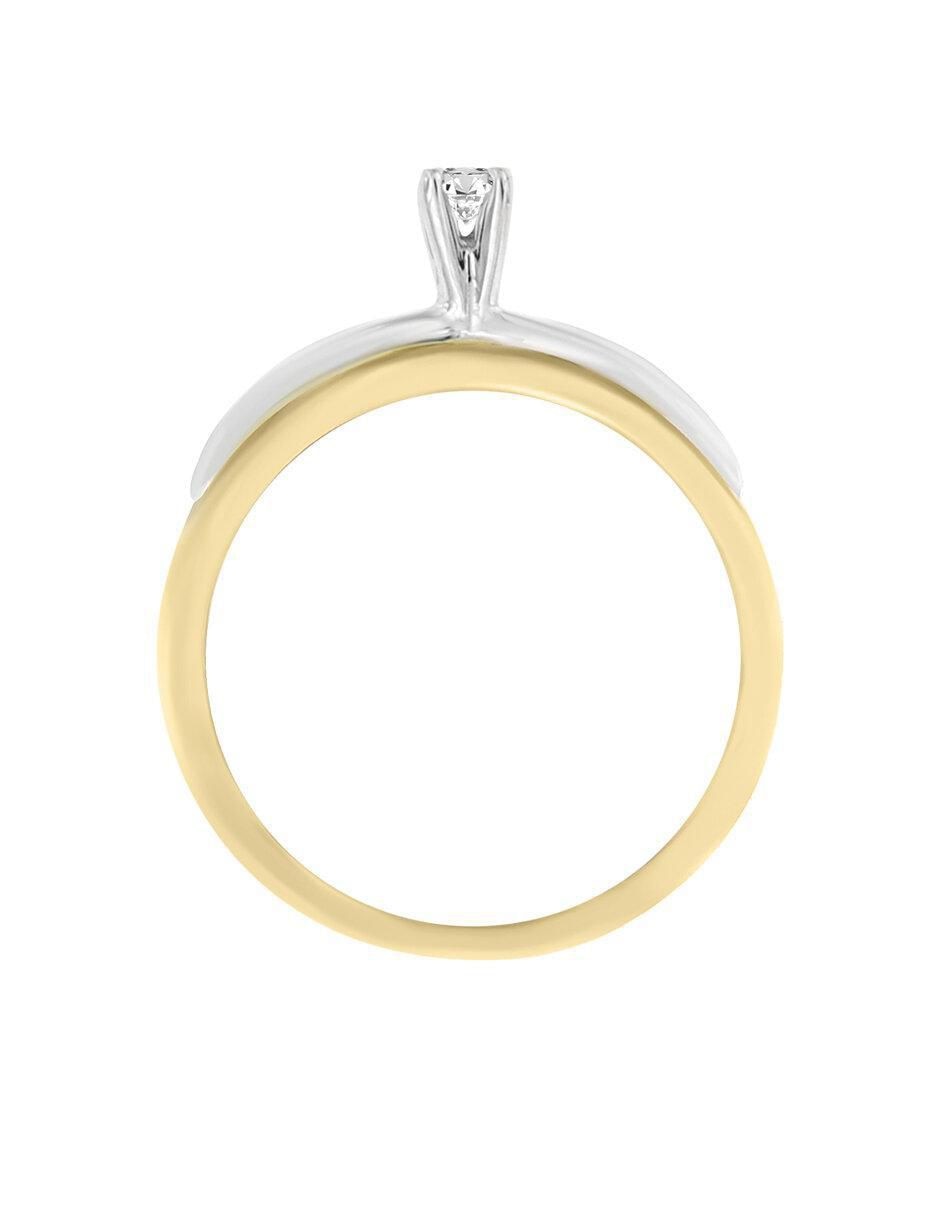 Solitario "de" oro 14 k klamore diamante