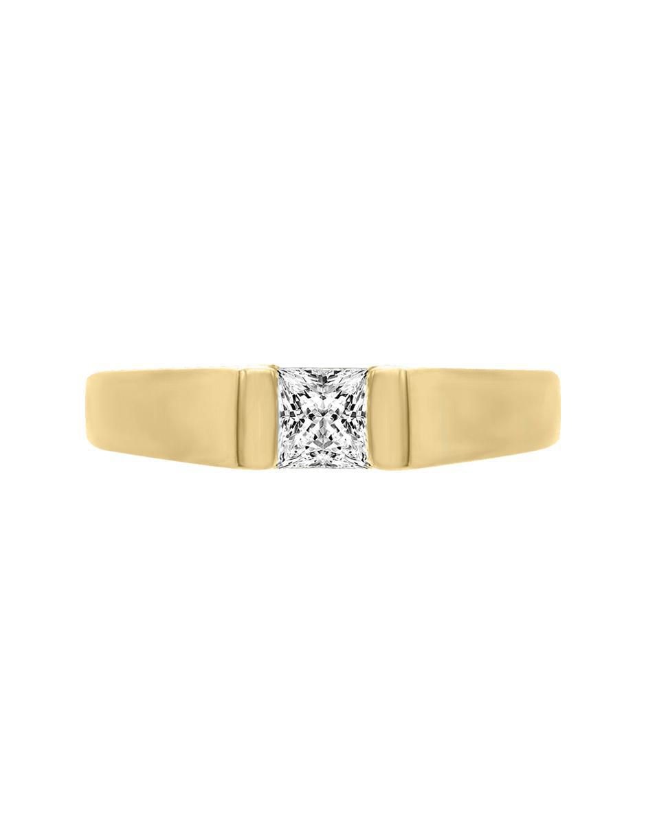 Solitario de oro 14 k Mila diamante