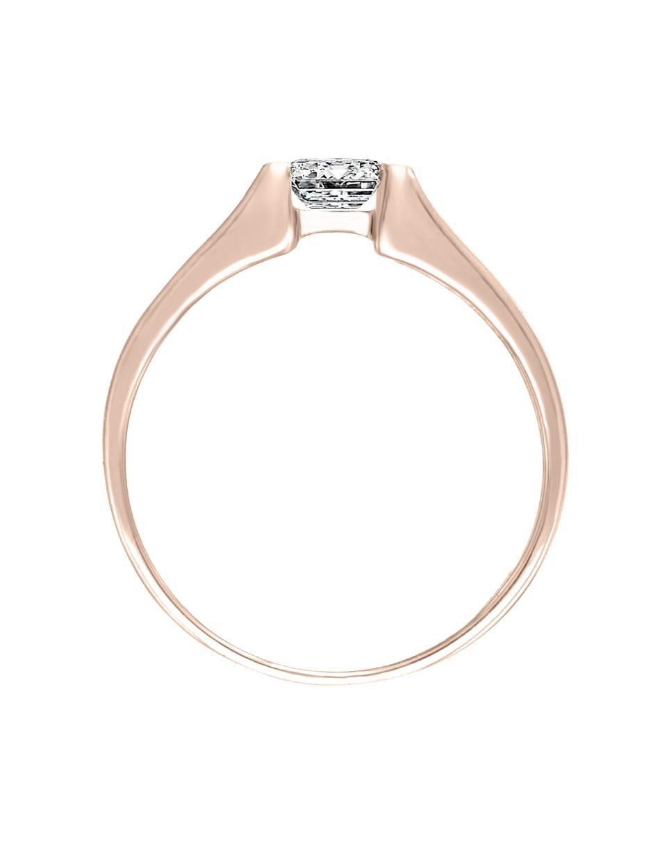 Solitario de oro 14 k Mila diamante 2