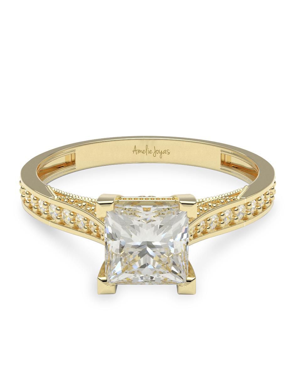 Anillo de compromiso de oro 14 k