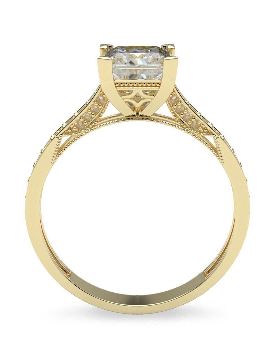 Anillo de compromiso "de" oro 14 k amelie joyas zirconia