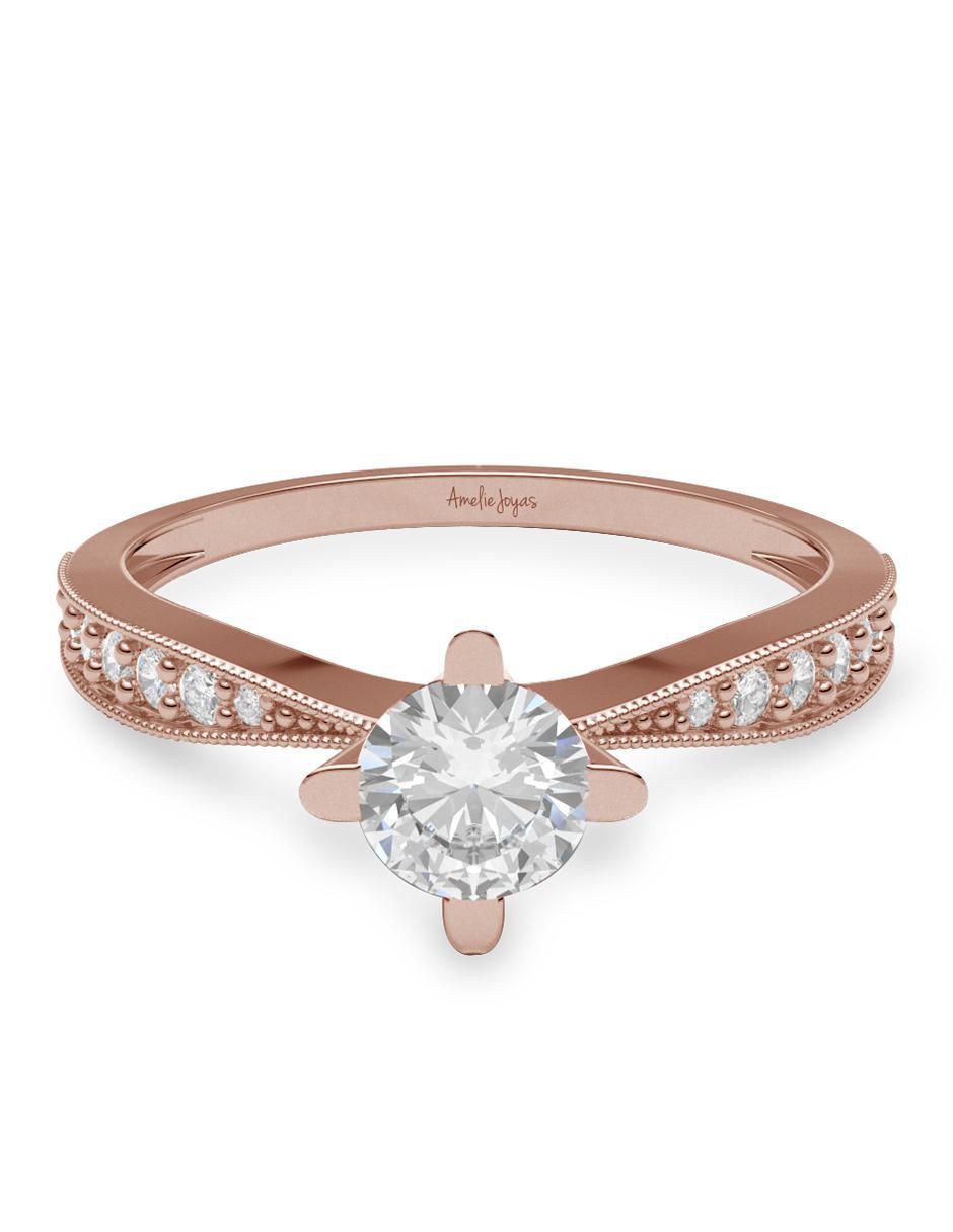 Anillo de compromiso de oro 14 k