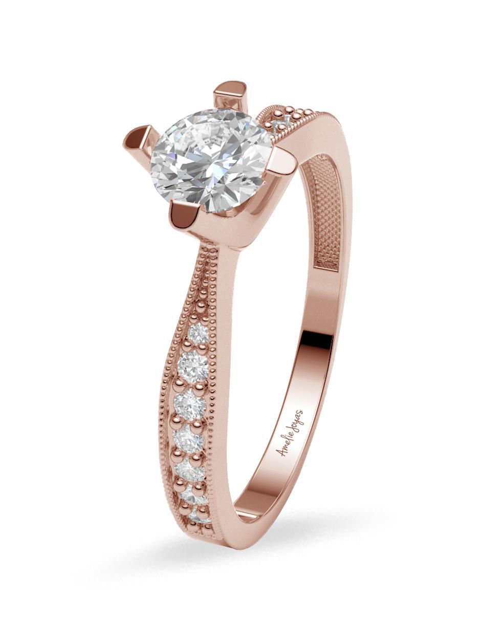 Anillo de compromiso de oro 14 k 2