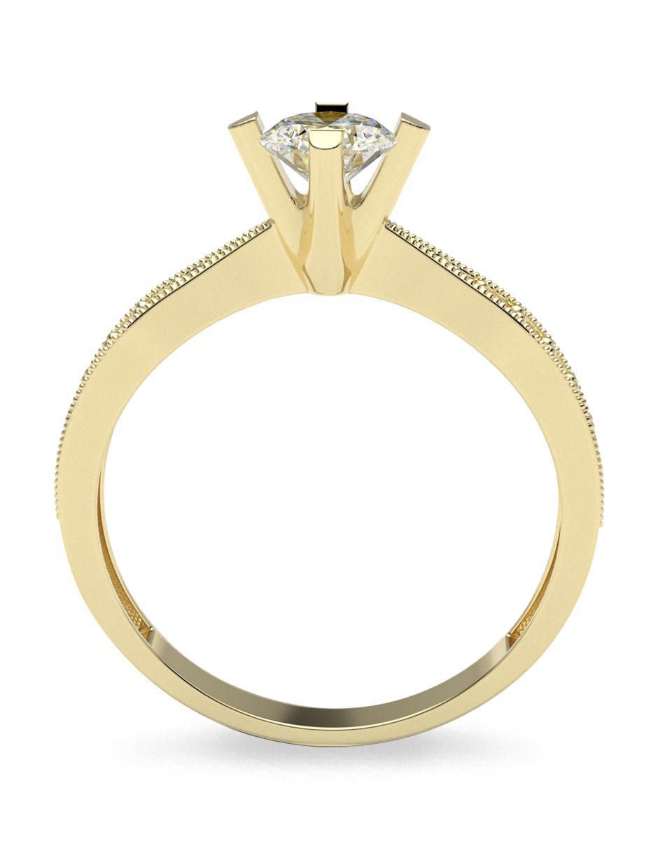 Anillo de compromiso "de" oro 14 k amelie joyas zirconia