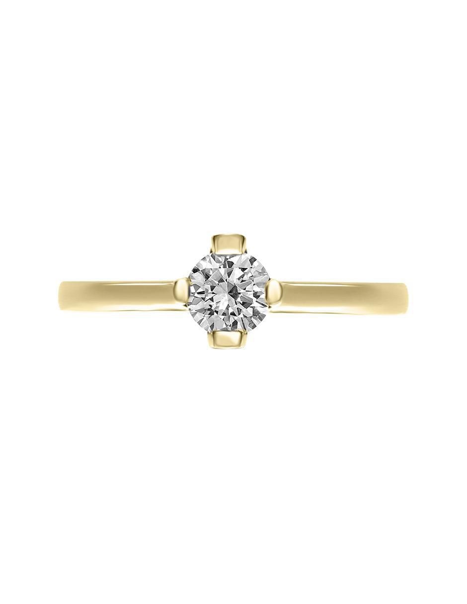 Solitario de oro 14 k Enmir diamante