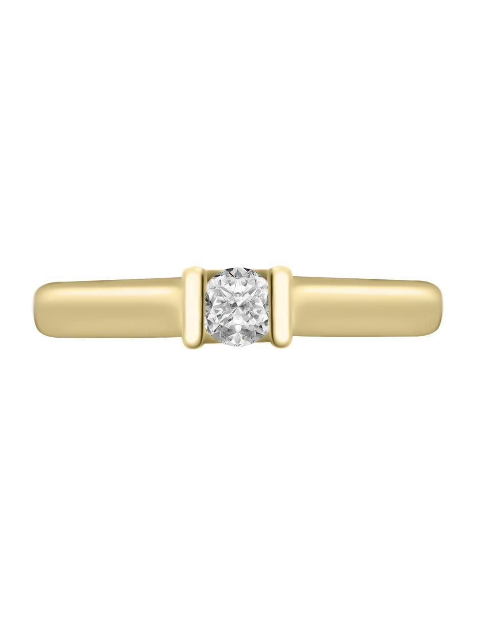 Solitario de oro 14 k Purezza diamante