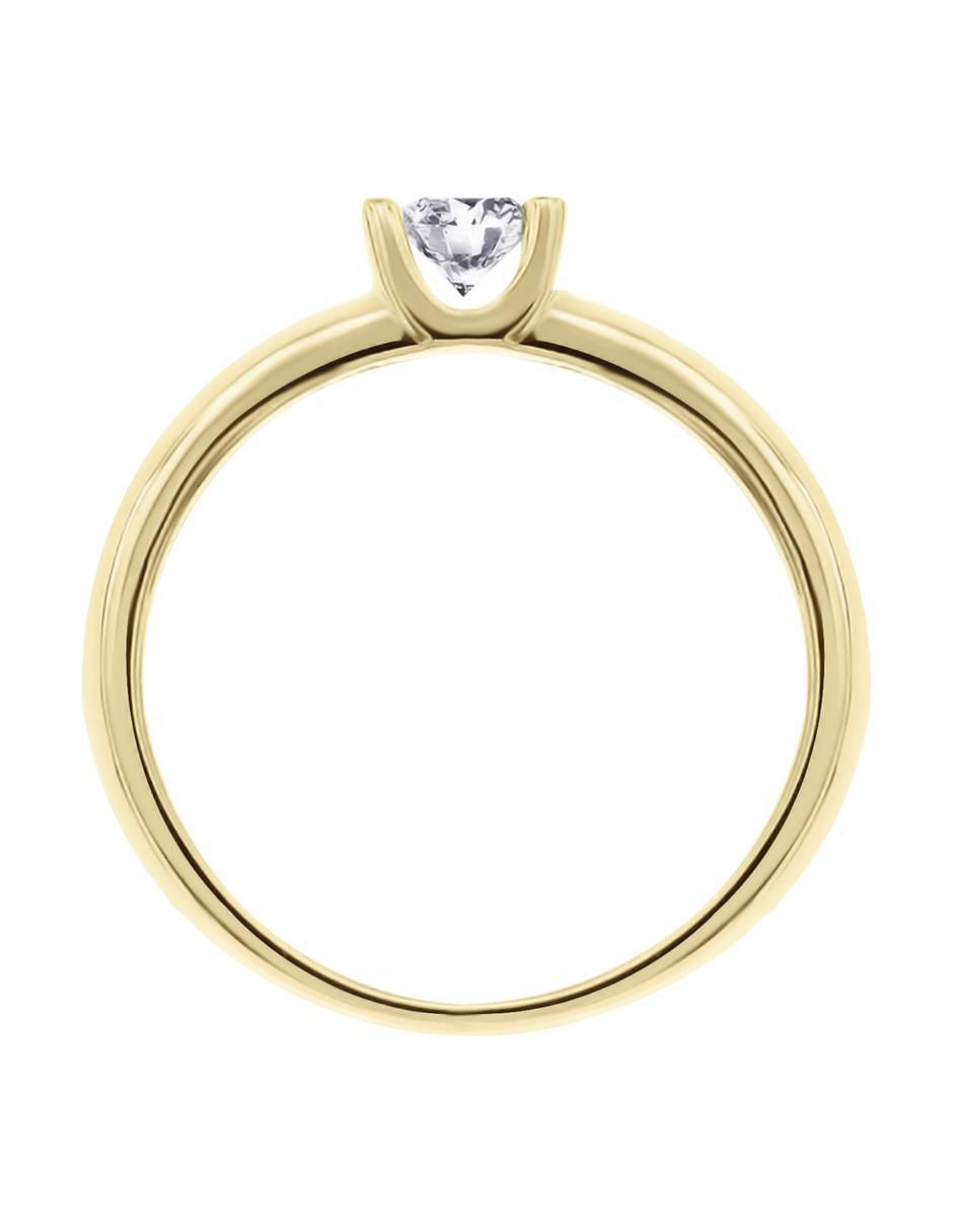 Solitario "de" oro 14 k klamore diamante