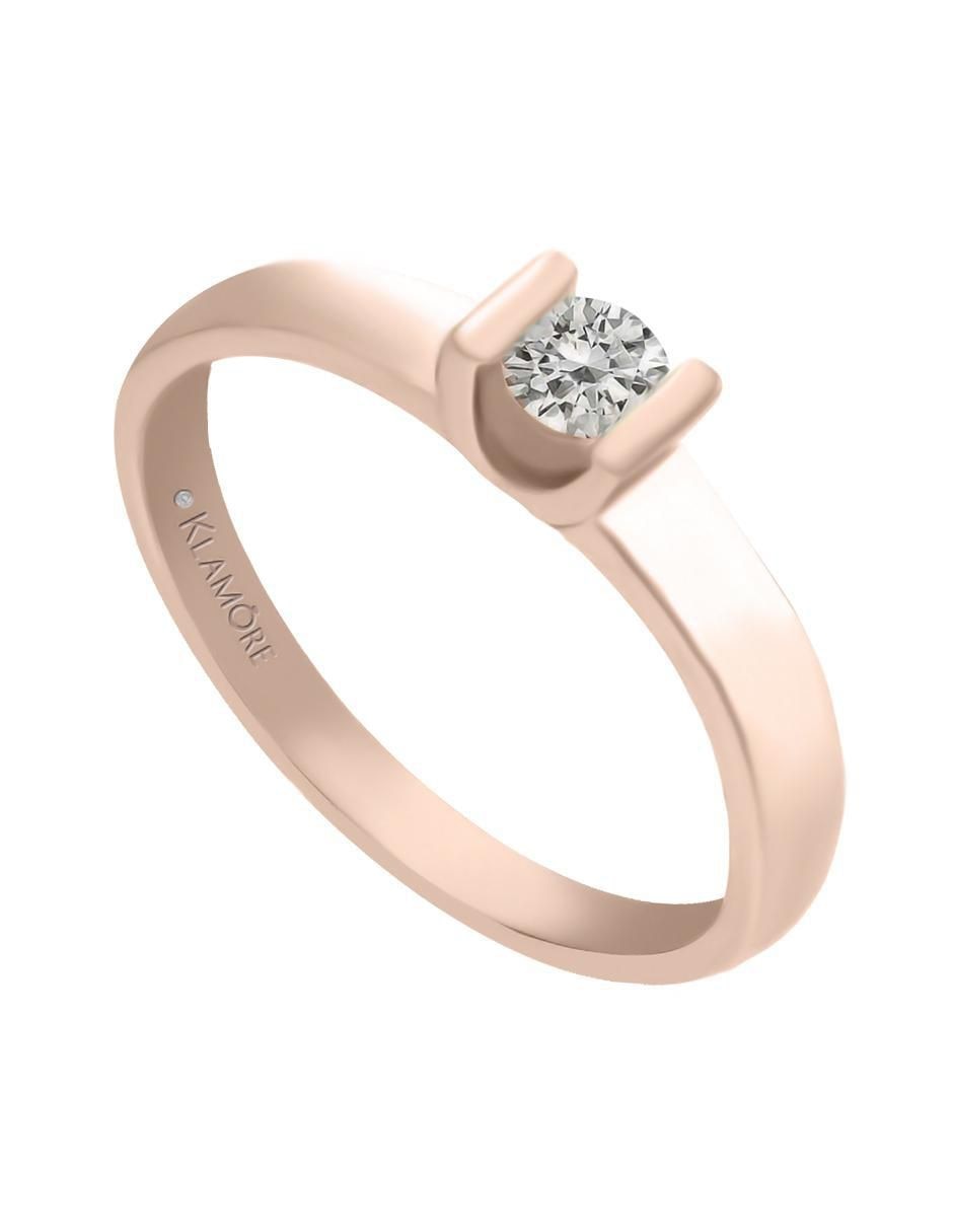 Solitario de oro 14 k Purezza diamante 3