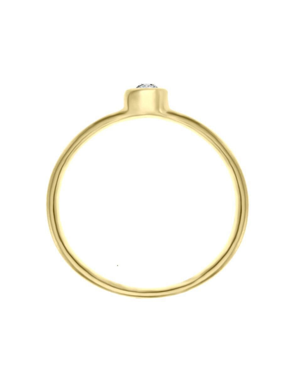 Solitario "de" oro 14 k klamore diamante