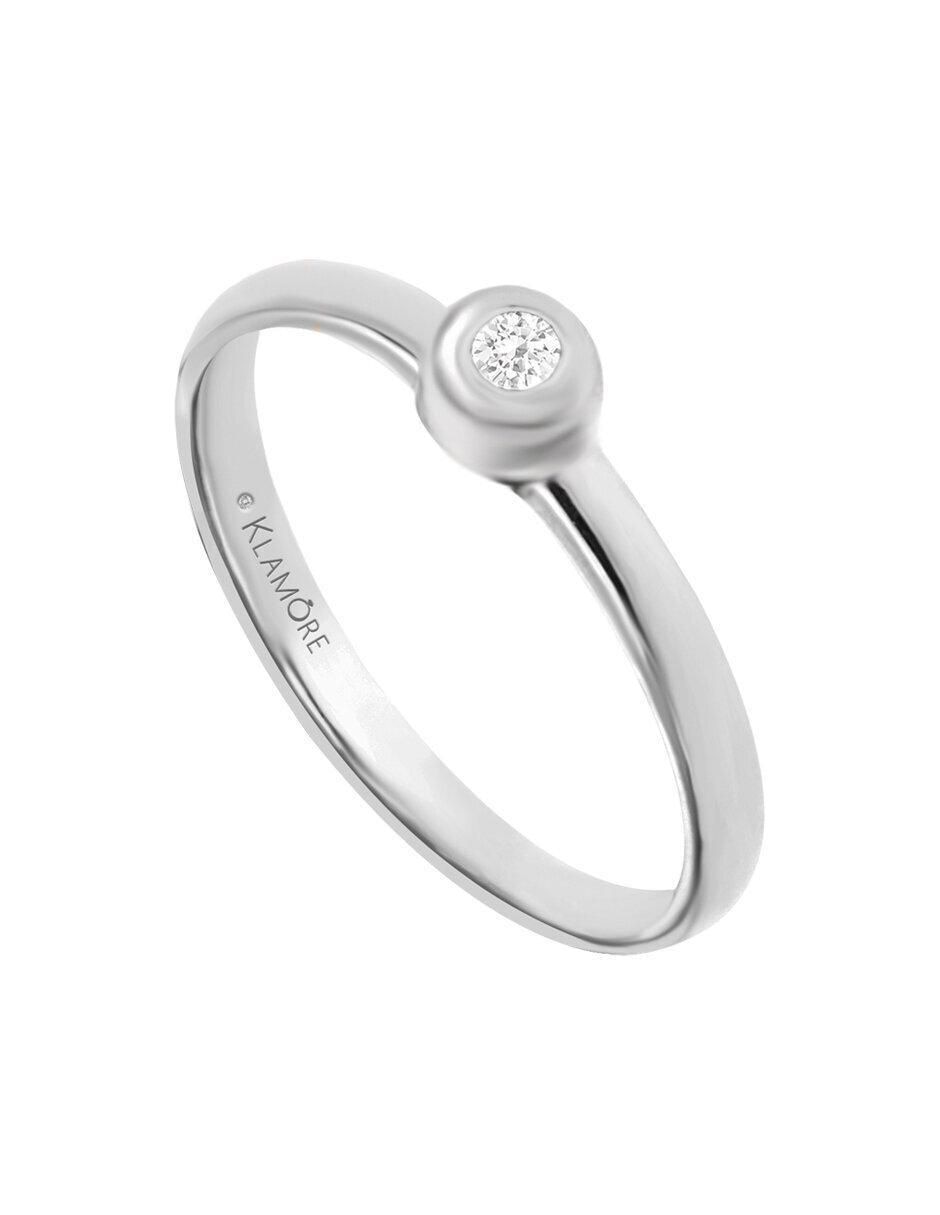 Solitario de oro 14 k Venus diamante 3