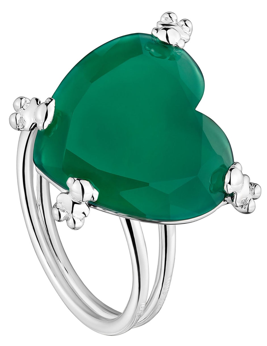 Anillo de corazón Color Pills P 925 de plata calcedonia brillante 2