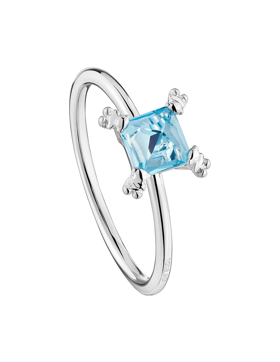 Anillo cuadrado Color Pills P 925 de plata topacio brillante 2