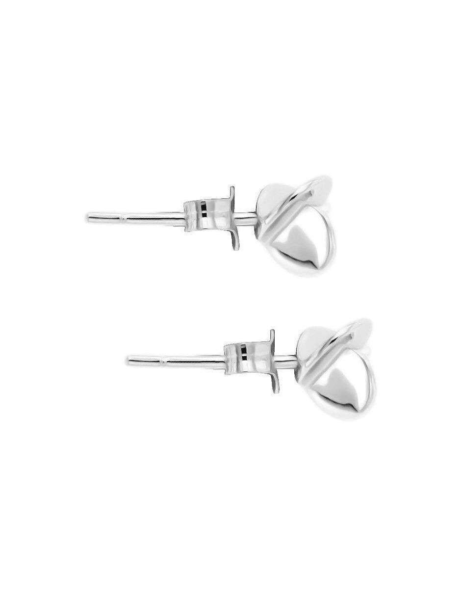 Aretes de flor Kamill de oro con acabado brillante rubí 2