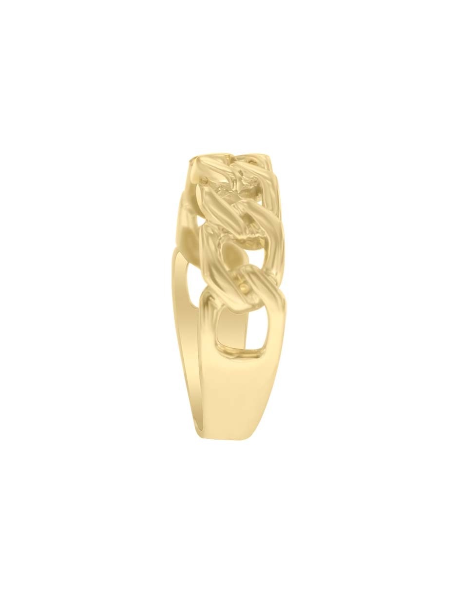 Anillo de cadena 14 k de oro amarillo brillante 2