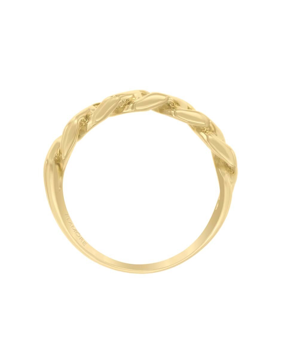 Anillo de cadena 14 k de oro amarillo brillante 3
