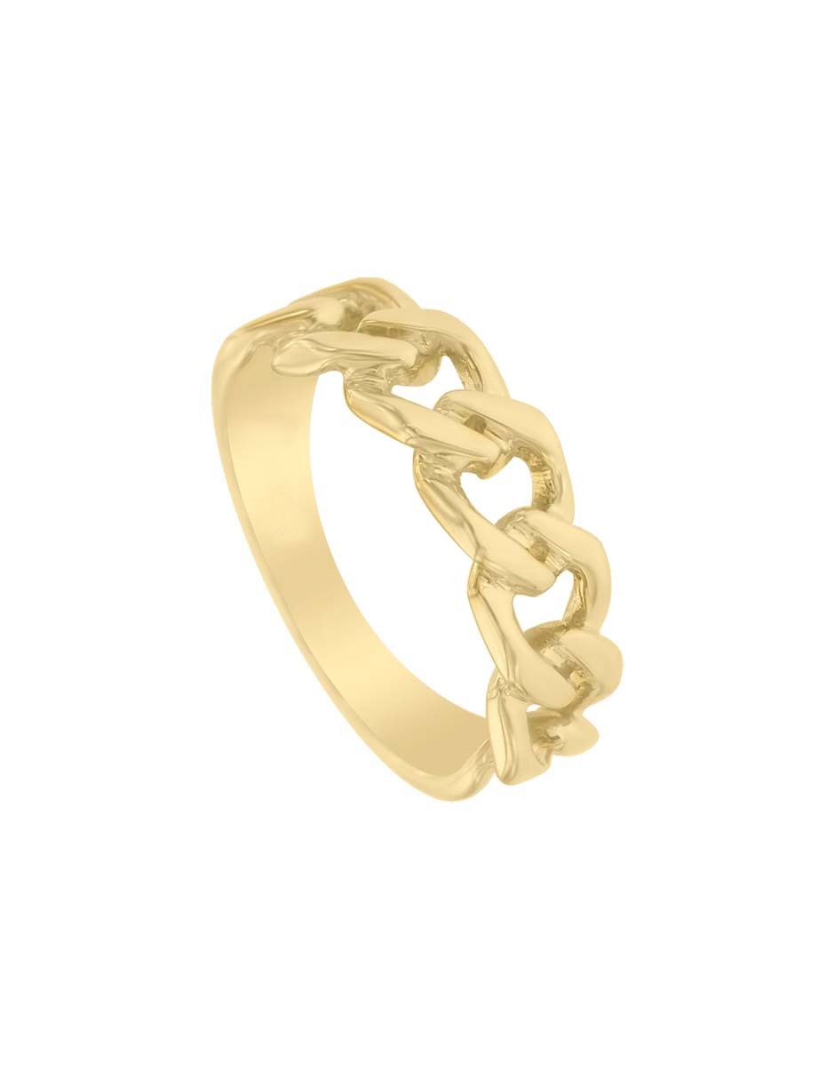 Anillo de cadena 14 k de oro amarillo brillante 4