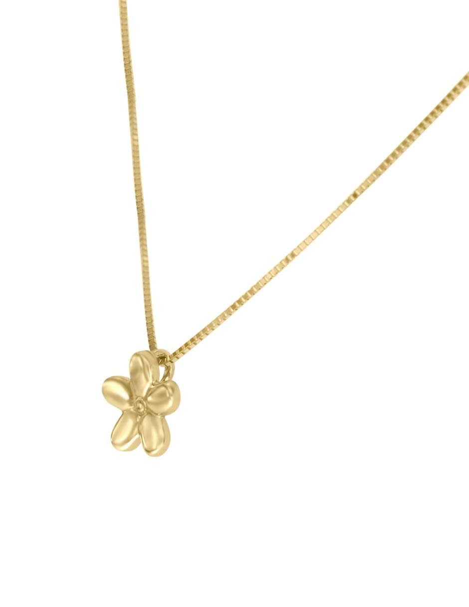 Colgante Y Dije de flor margarita de oro amarillo 14 K 2