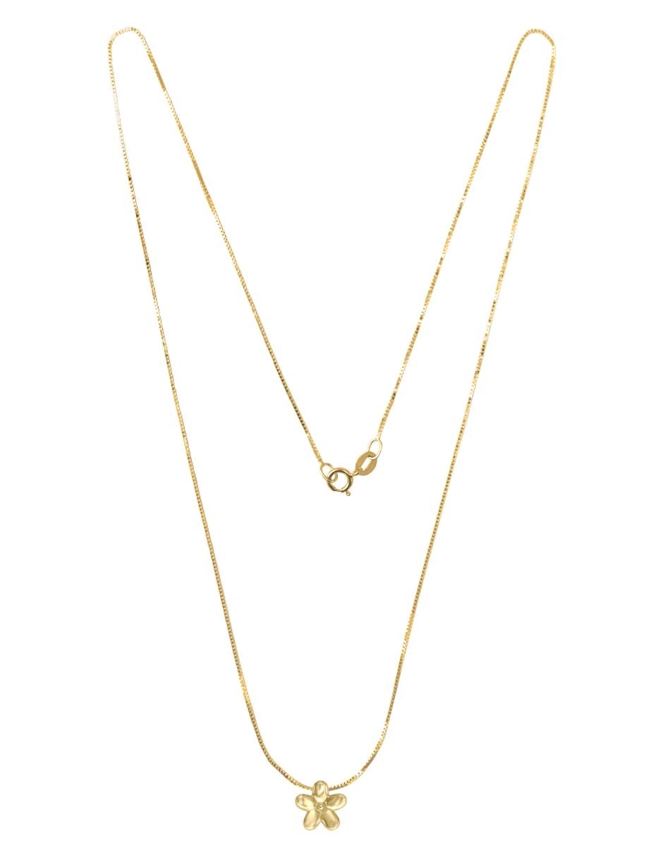 Colgante Y Dije de flor margarita de oro amarillo 14 K 3