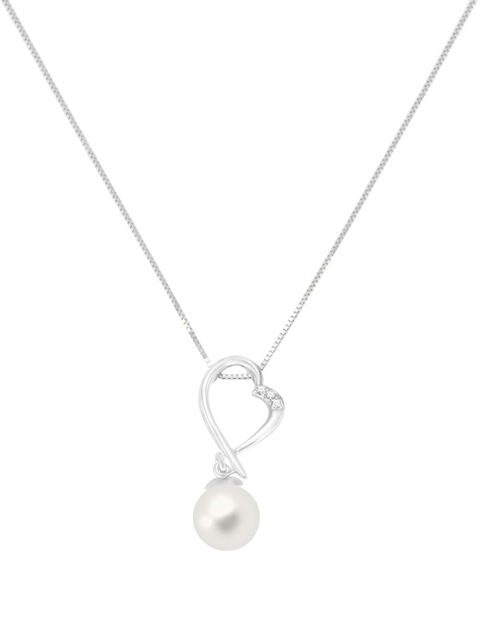 Colgante Y Dije ovalada lob de oro blanco 14 K