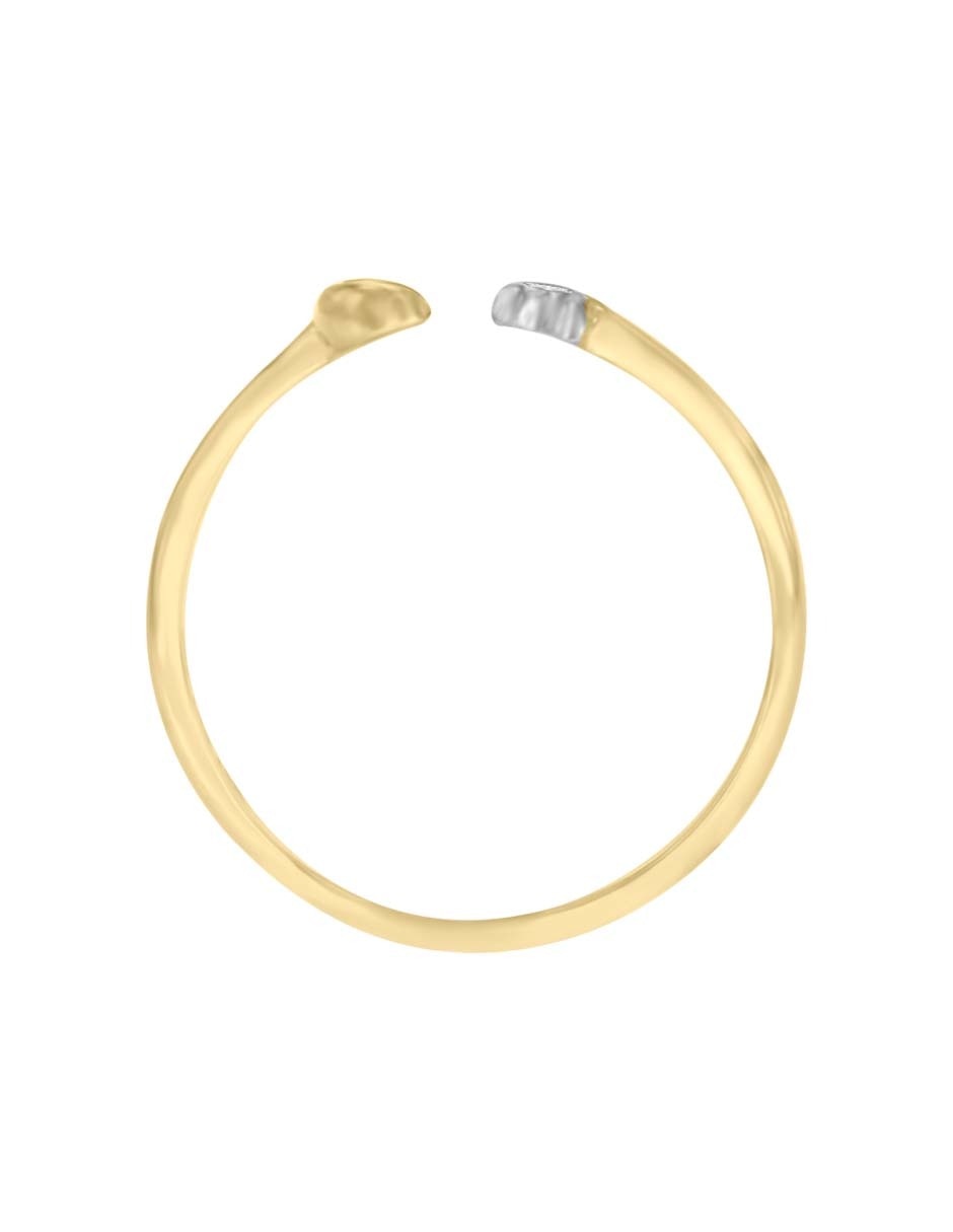 Anillo de estrella Fantasy 14 k de oro amarillo diamante brillante 3