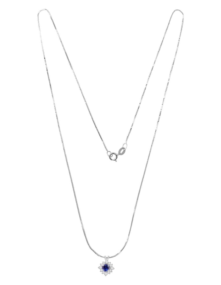 Colgante Y Dije de flor arnau de oro blanco 14 K 2