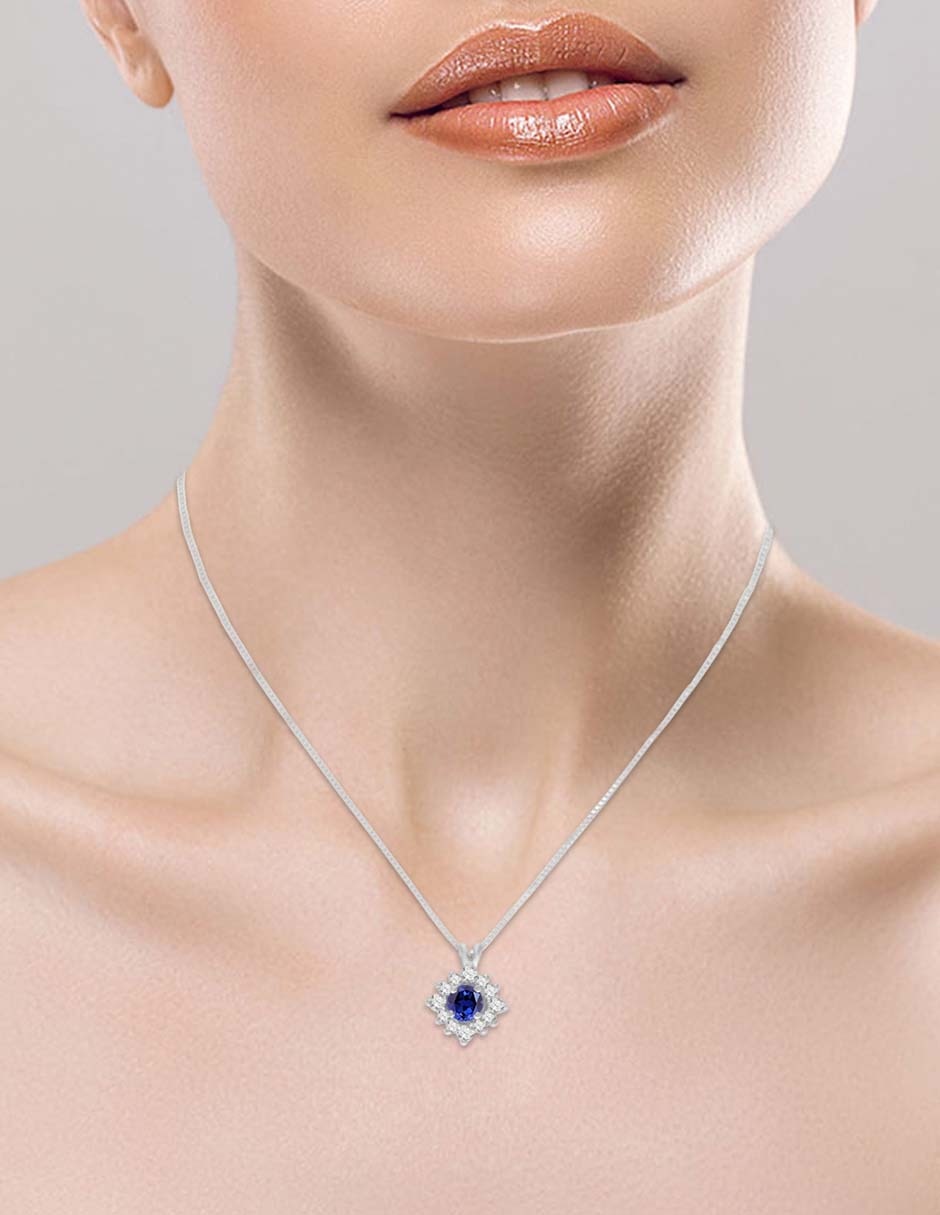 Colgante Y Dije de flor arnau de oro blanco 14 K 3
