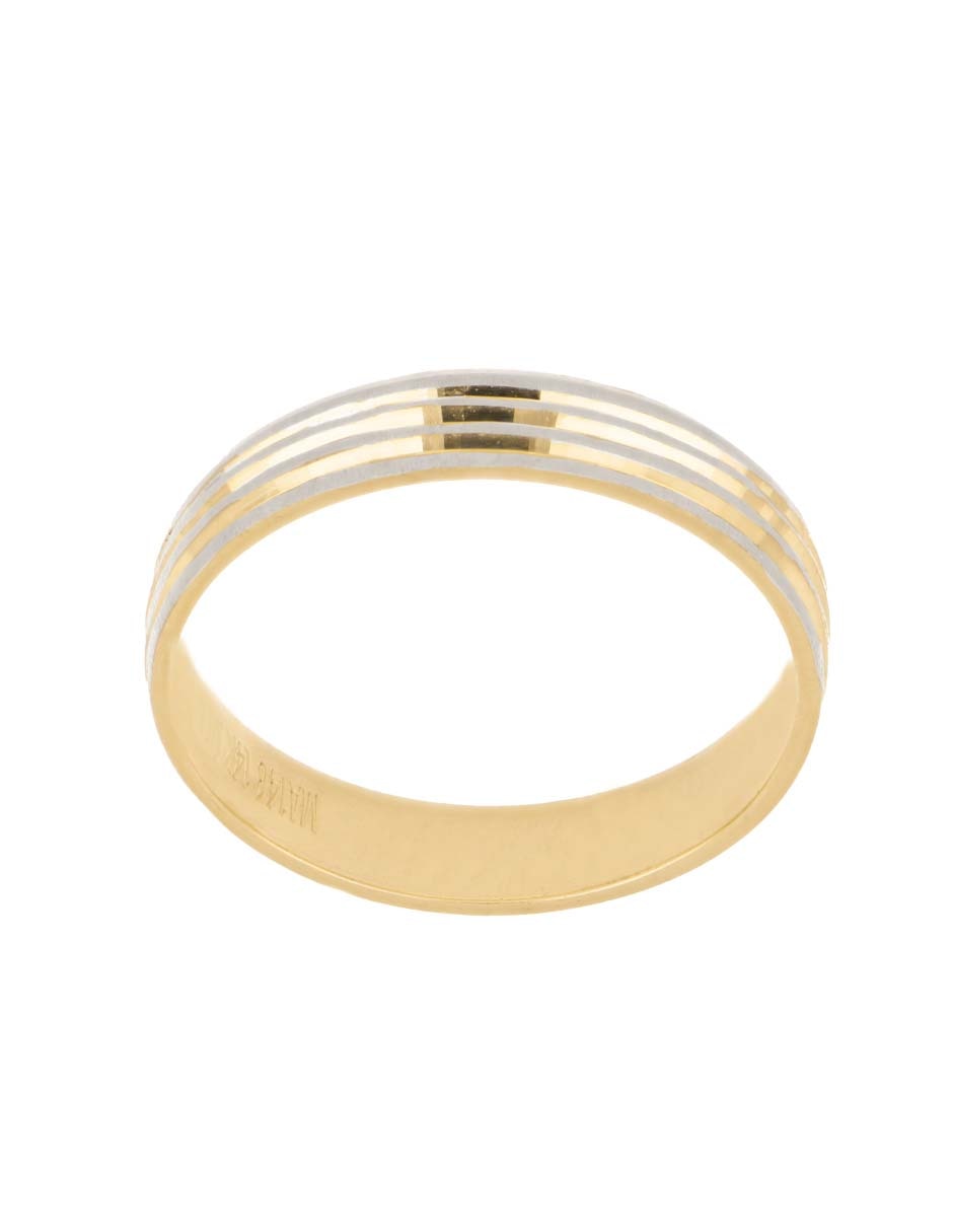 Argolla de oro amarillo 14 k 3