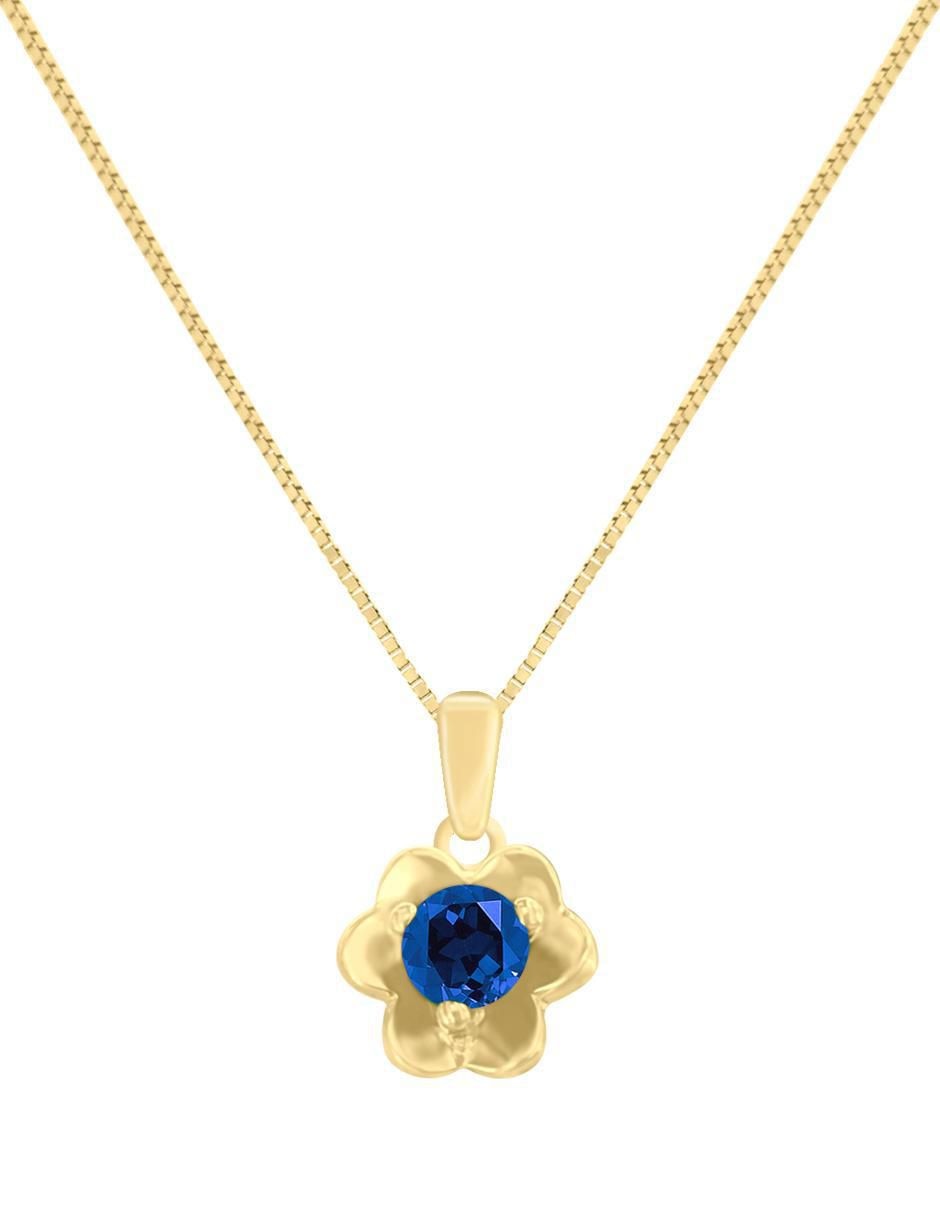 Colgante Y Dije redondo fleur de oro 14 K