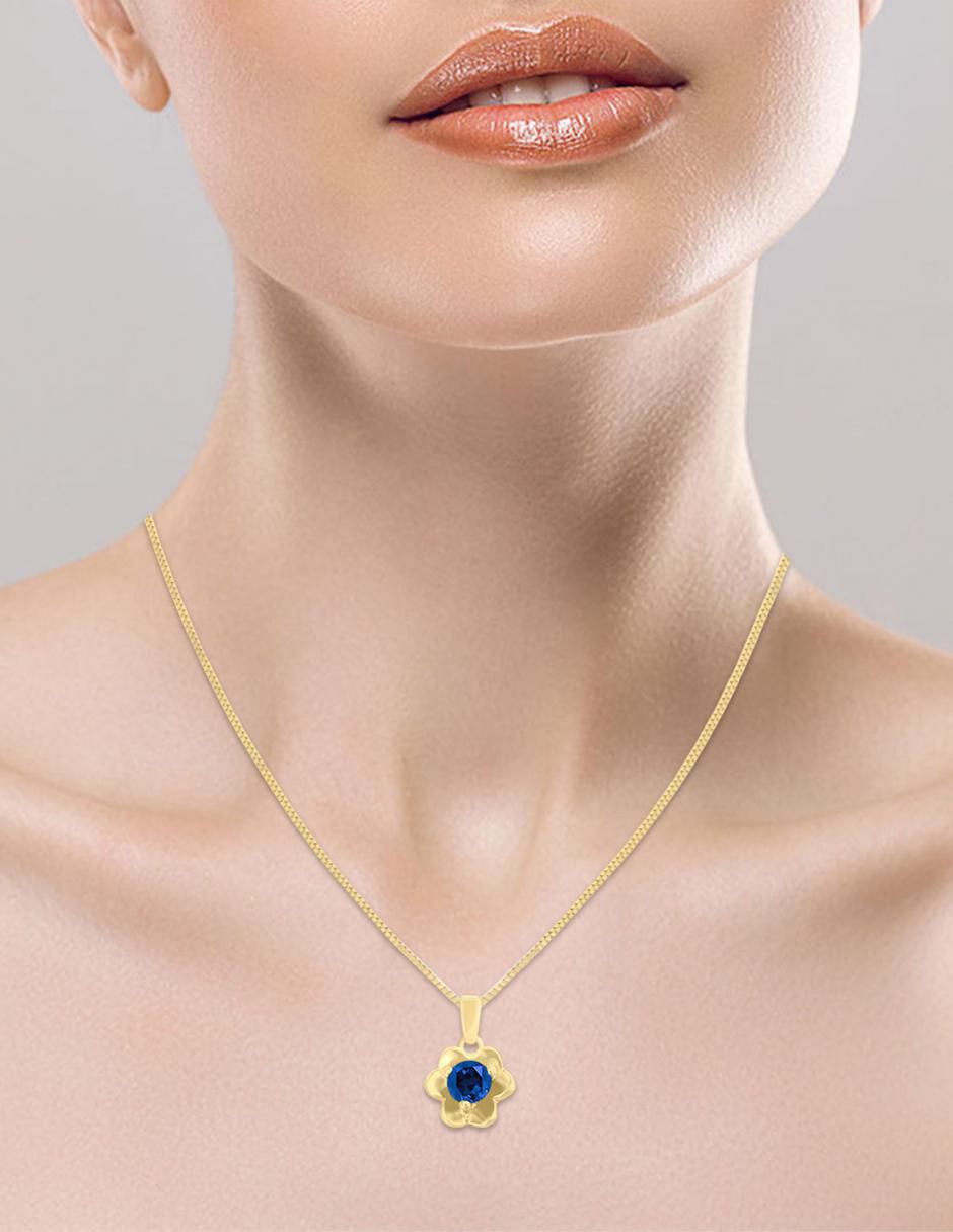 Colgante Y Dije redondo fleur de oro 14 K 3