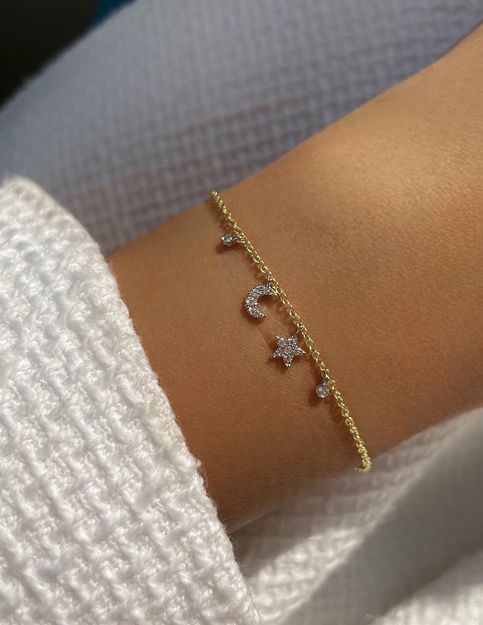 Brazalete de oro amarillo 14 K con acabado brillante 2