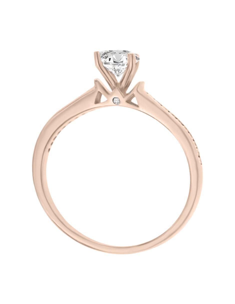 Solitario de oro 14 k Ilka diamante 2
