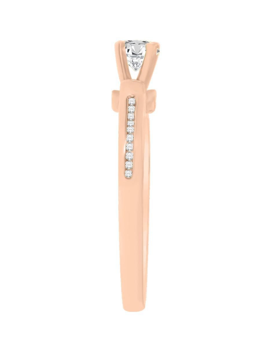 Solitario de oro 14 k Ilka diamante 5