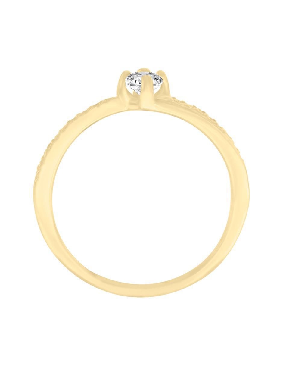 Solitario "de" oro 14 k klamore diamante