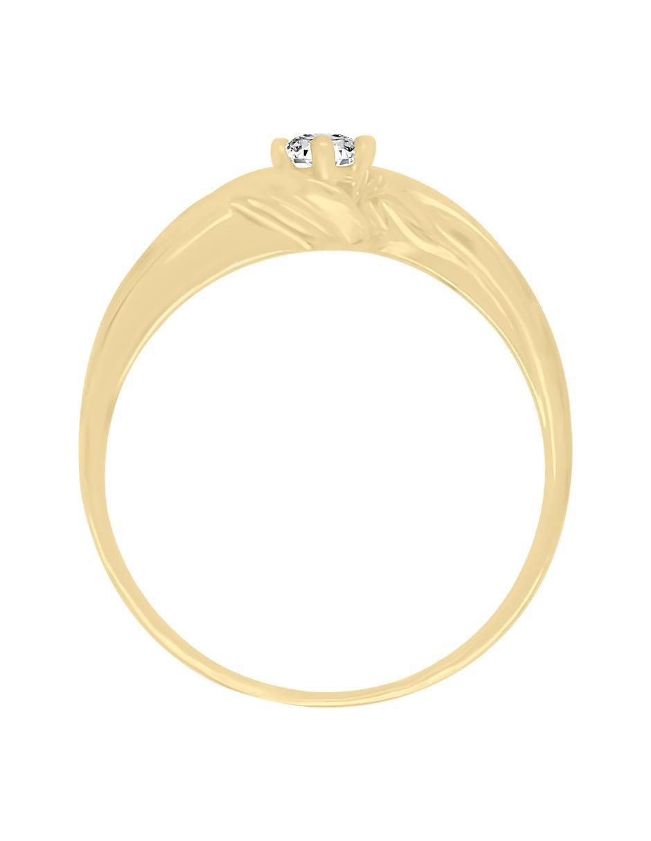 Solitario "de" oro 14 k klamore diamante
