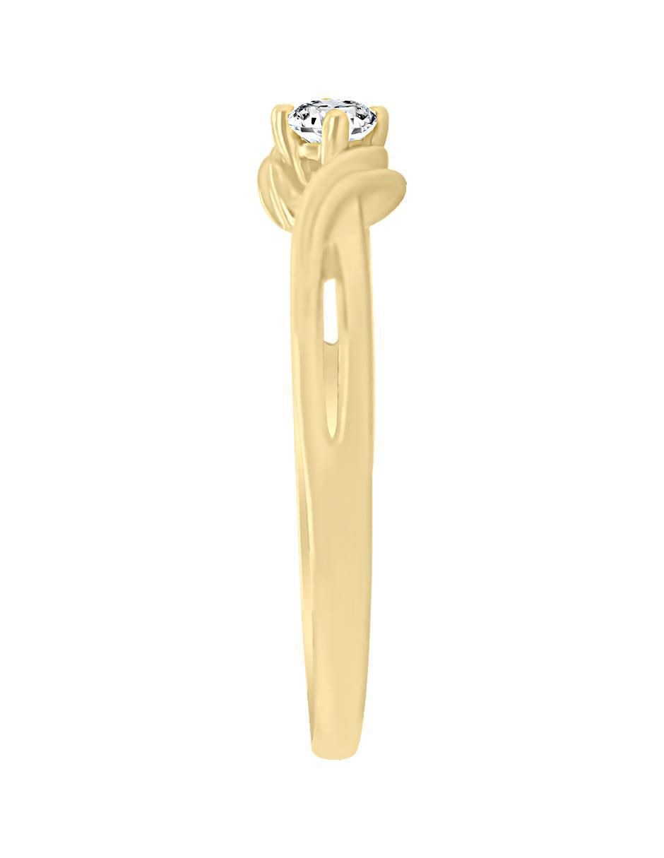 Solitario "de" oro 14 k klamore diamante