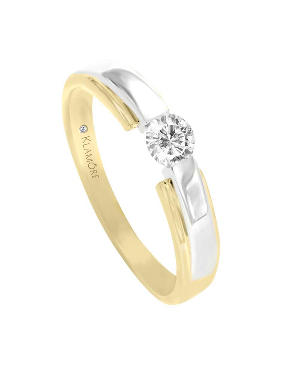Solitario de oro 14 k Creati diamante 3