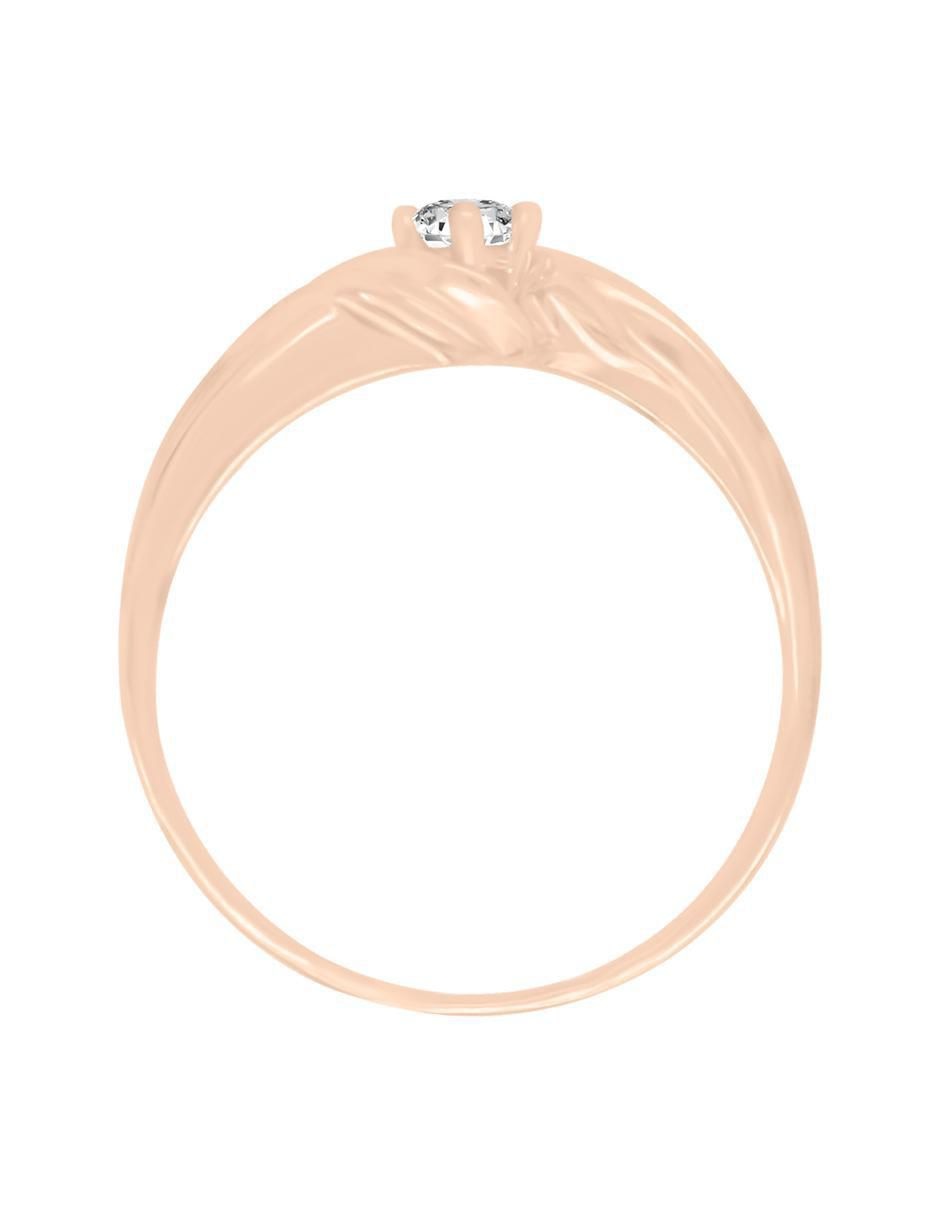 Solitario de oro 14 k Maka diamante 2