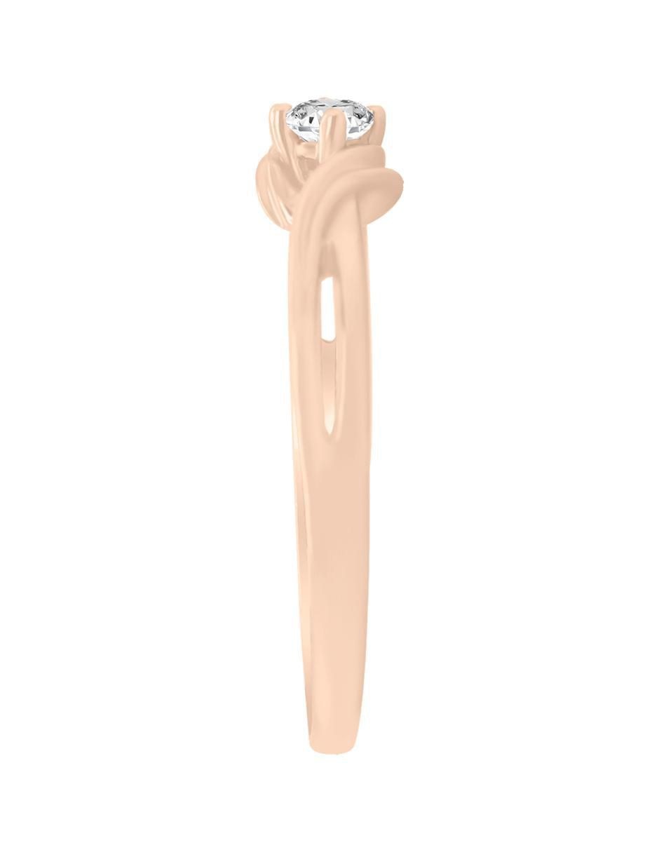 Solitario de oro 14 k Maka diamante 4
