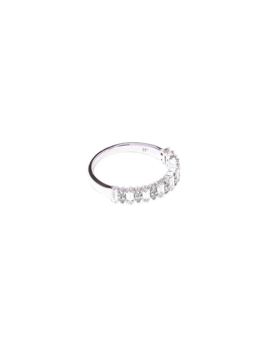 Anillo Dalila 14 k de oro blanco diamante pulido 2