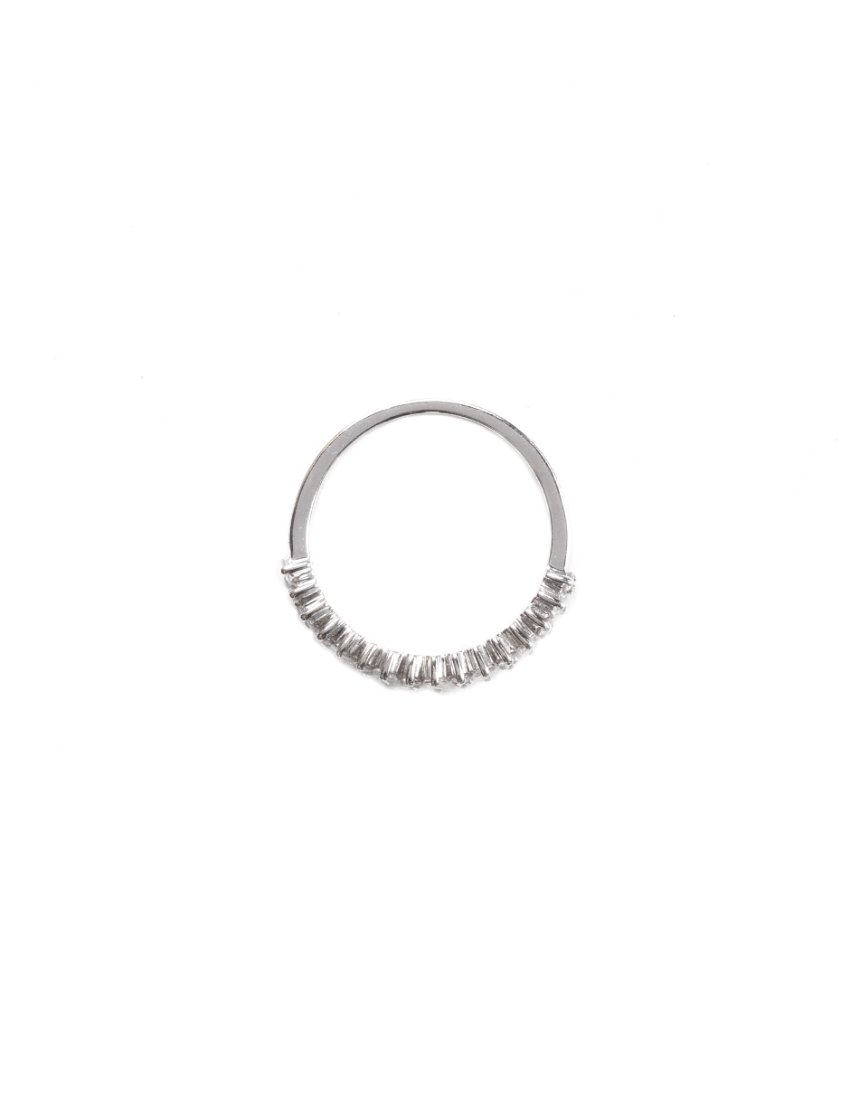 Anillo Dalila 14 k de oro blanco diamante pulido 4