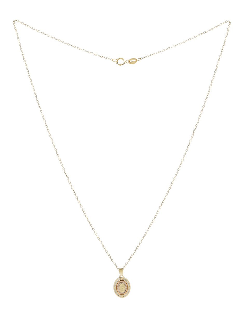 Collar ovalado de oro 14 K 4