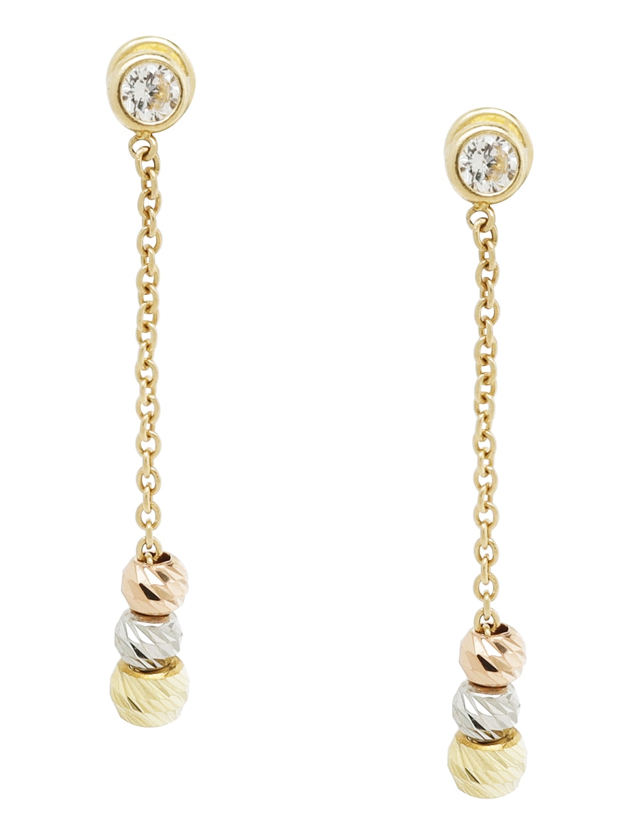 Aretes de esfera de oro